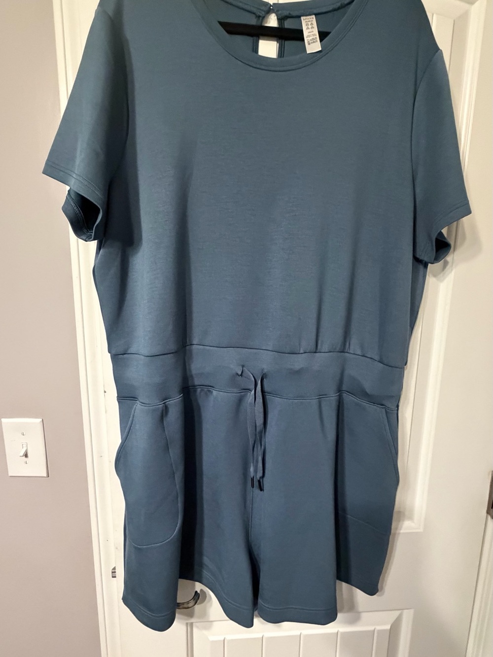 SPANX Short Sleeve Romper - Slate Blue 3x ptp 27